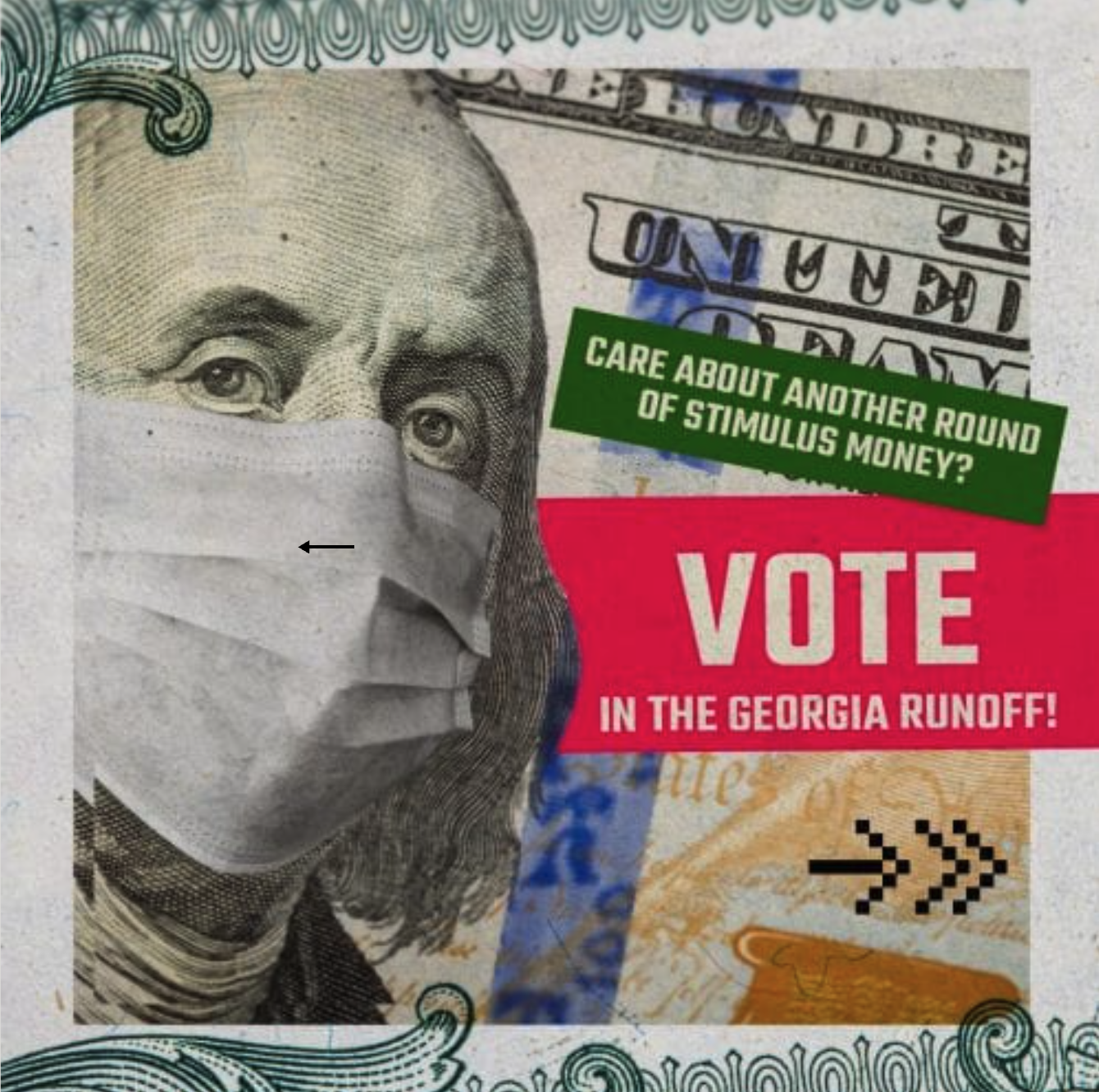 'Care about another round of stimulus money? Vote in the Georgia Runoff' carousel graphic 1